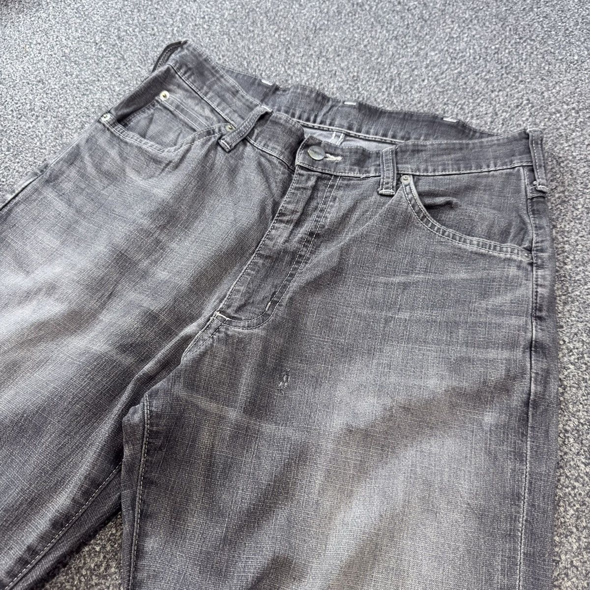 Denim & Co. Vintage Archives Faded Black Jeans Wrangler Wideleg Denim Size US 31 - 3 Thumbnail