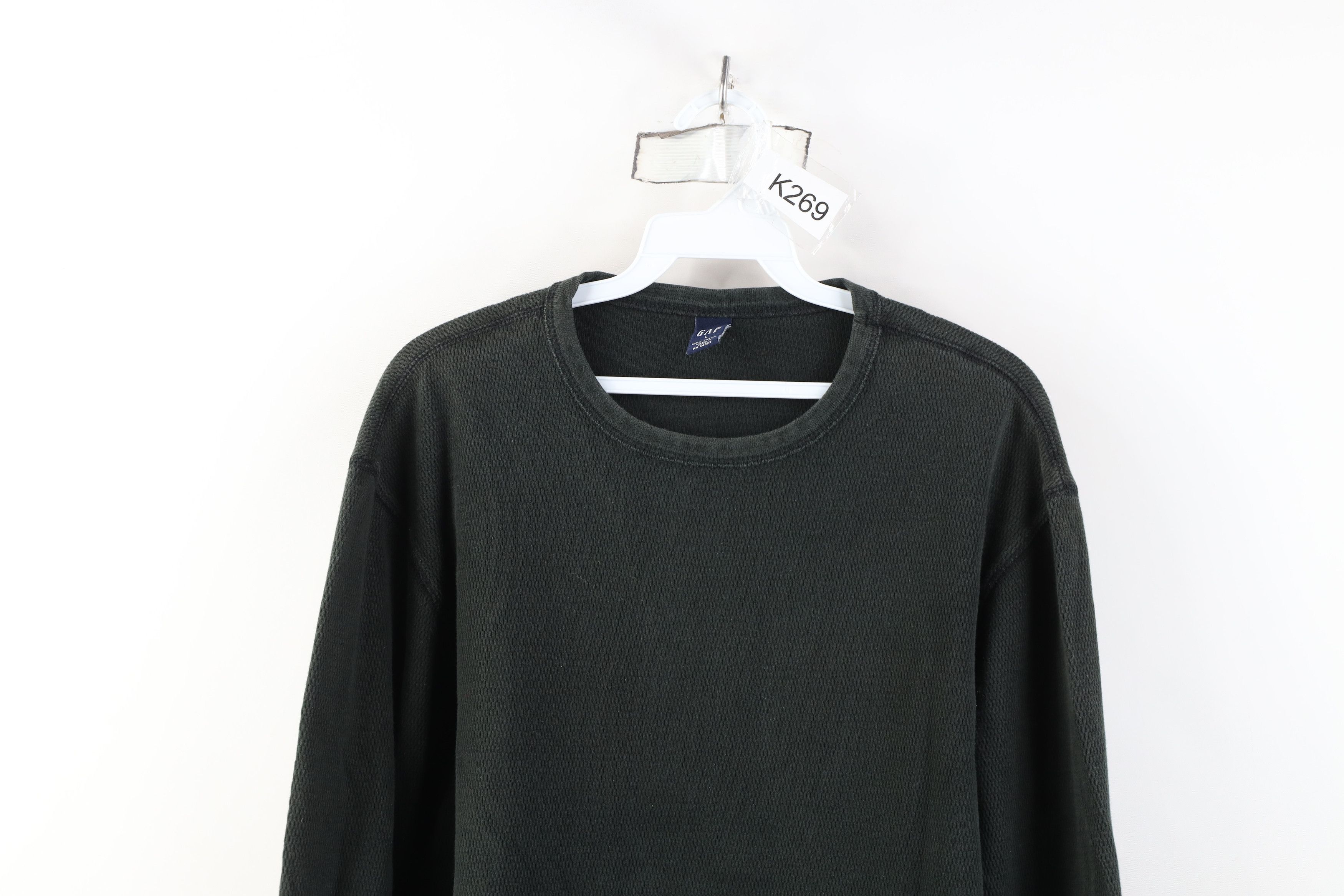 Gap Vintage 90s Y2K Gap Thermal Waffle Knit Long Sleeve T-Shirt Size US L / EU 52-54 / 3 - 2 Thumbnail