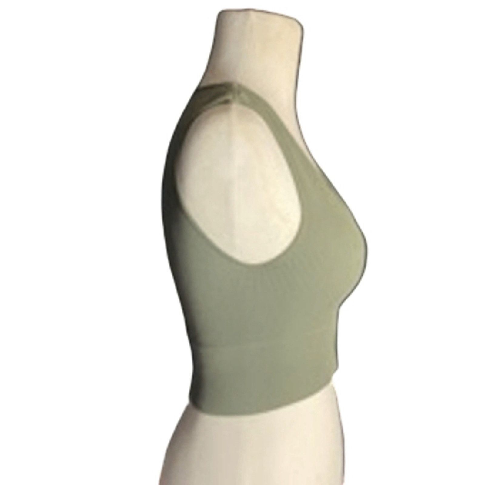 Other Nikibiki Sage Green Ribbed Crop Tank Top Small Minimalist Size S / US 4 / IT 40 - 4 Thumbnail