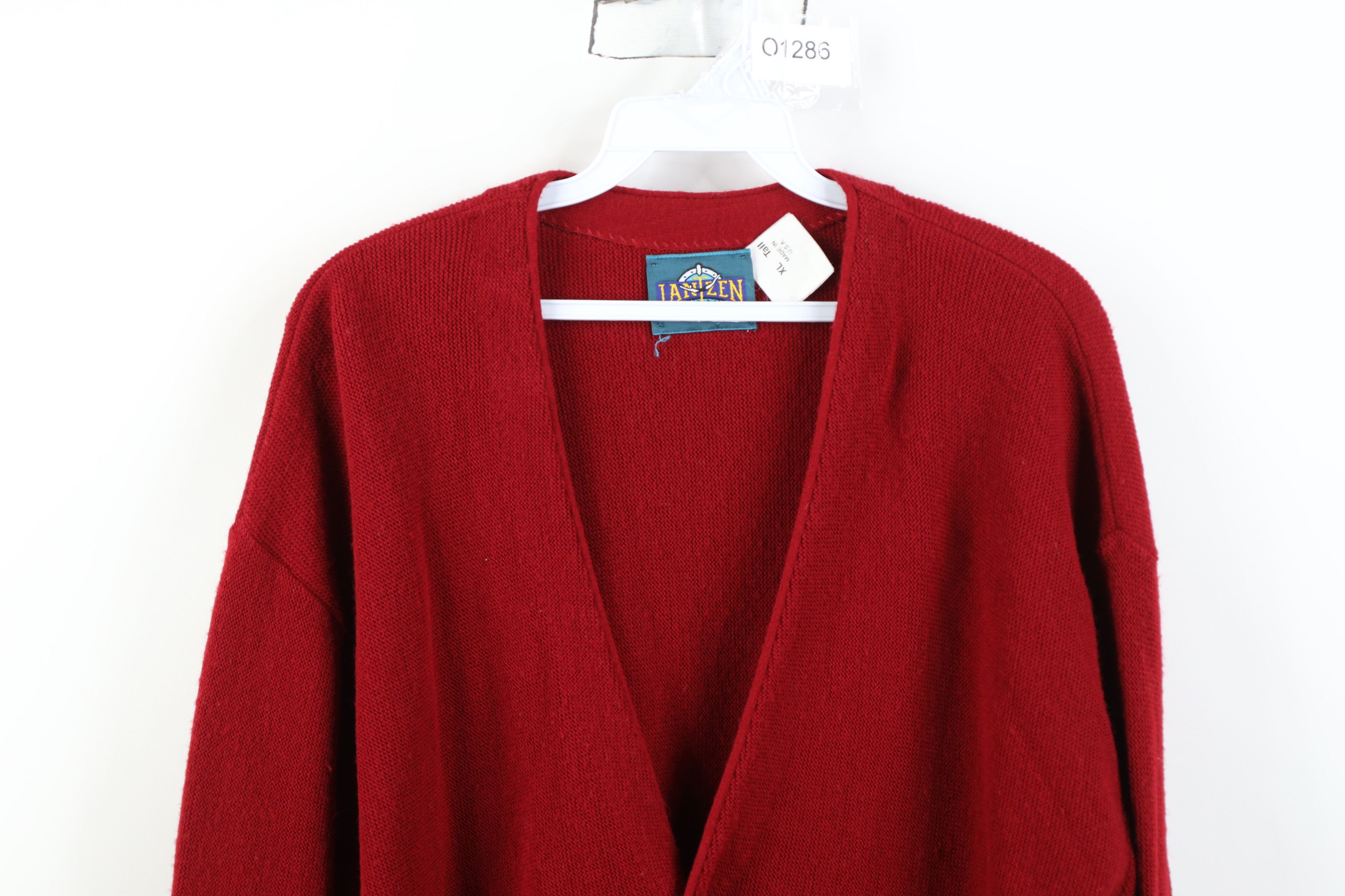 Vintage Vintage 70s Streetwear Kurt Cobain Cardigan Sweater Red USA Size US XL / EU 56 / 4 - 2 Thumbnail
