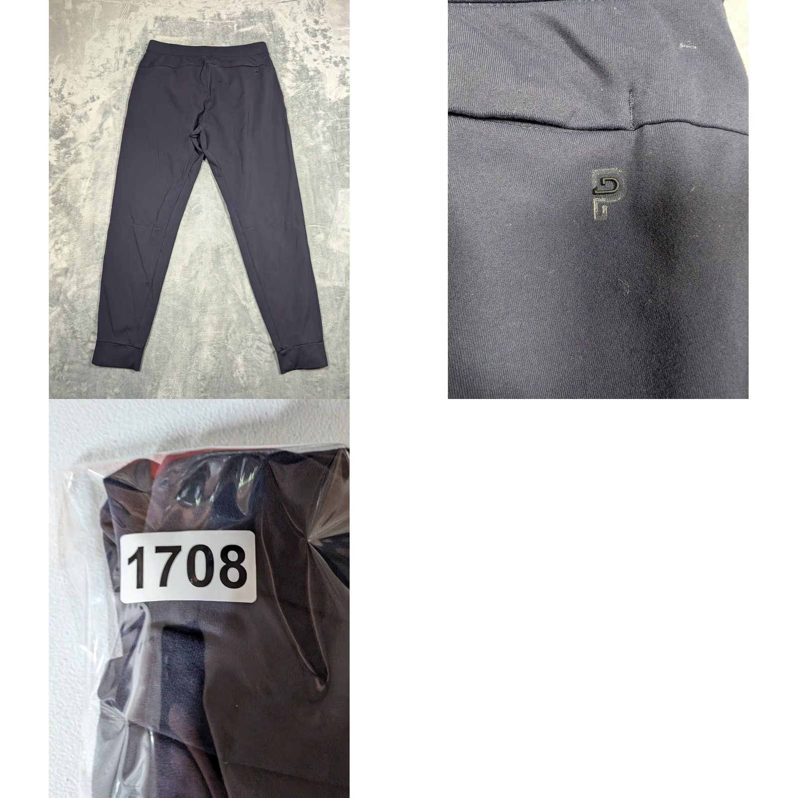 Vintage Public Rec Pants Mens 34x32 Navy Blue Joggers Nylon Spandex Slim Tapered Cuffed Pockets Drawstring Moisture Wicking Size US 34 / EU 50 - 8 Thumbnail