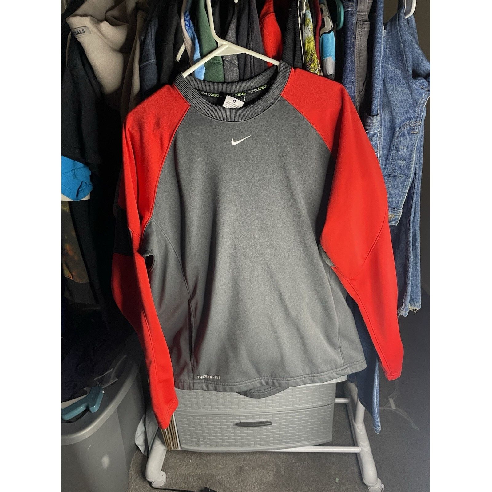 Nike Size Medium- Nike BSBL Center Swoosh Mens Red Sweatshirt Size US M / EU 48-50 / 2 - 1 Thumbnail