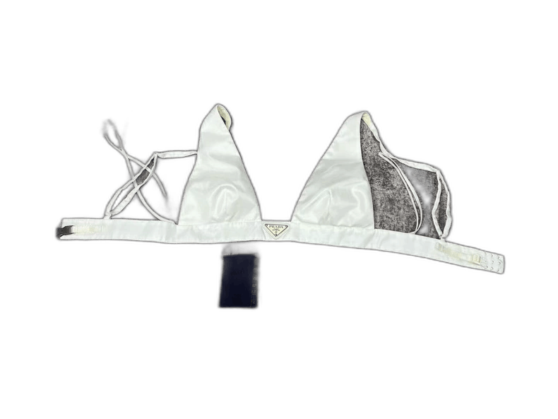 PRADA White Triangle Logo Bralette Vest