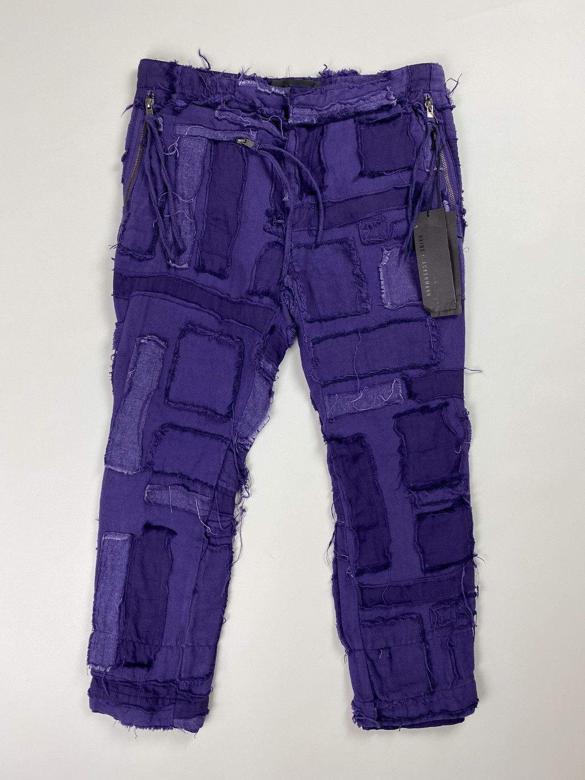 image of Avant Garde x Haider Ackermann Ladies Patchwork Cropped Pants in Purple, Women's (Size 26)