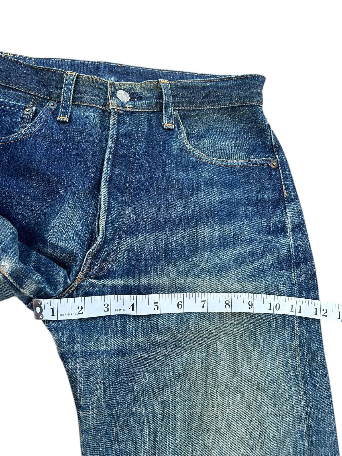 Kapital Vintage Levis Big E Selvedge Distressed Denim Jeans Size US 30 / EU 46 - 20 Thumbnail