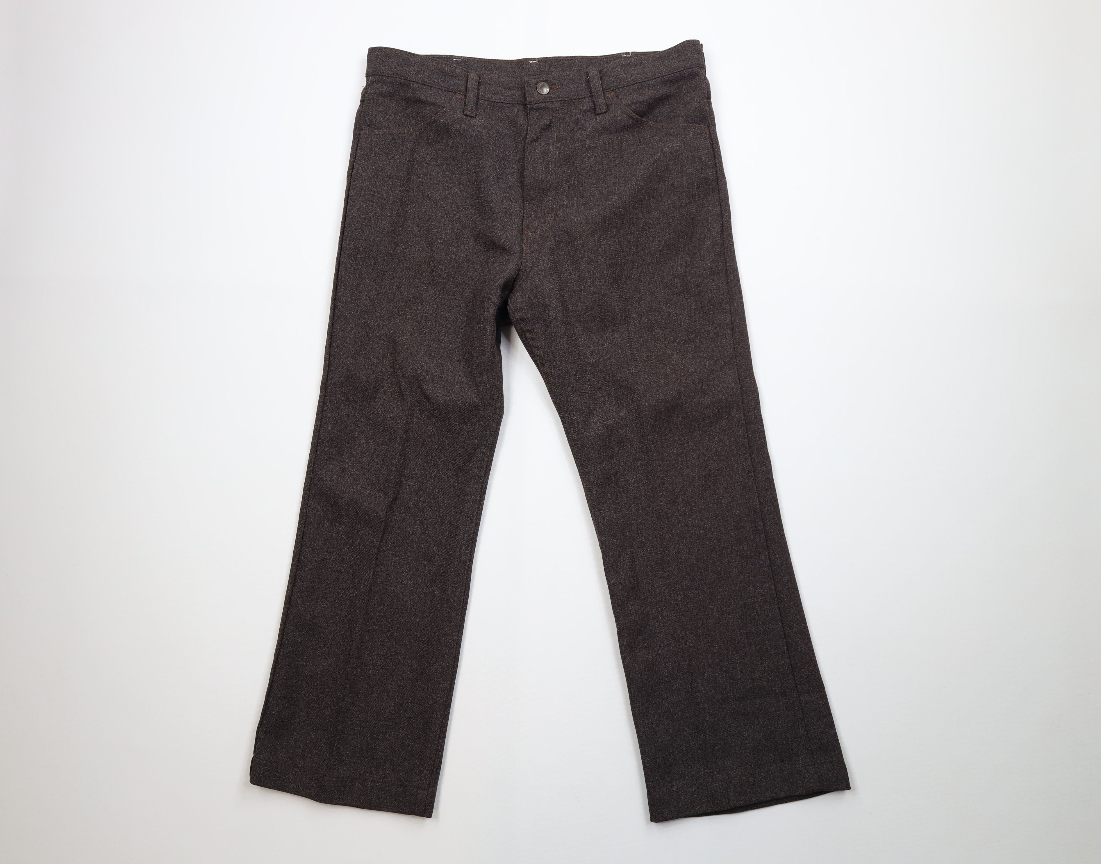 Wrangler Vintage 90s Wrangler Wide Leg Chino Pants Heather Brown USA Size US 34 / EU 50 - 1 Thumbnail