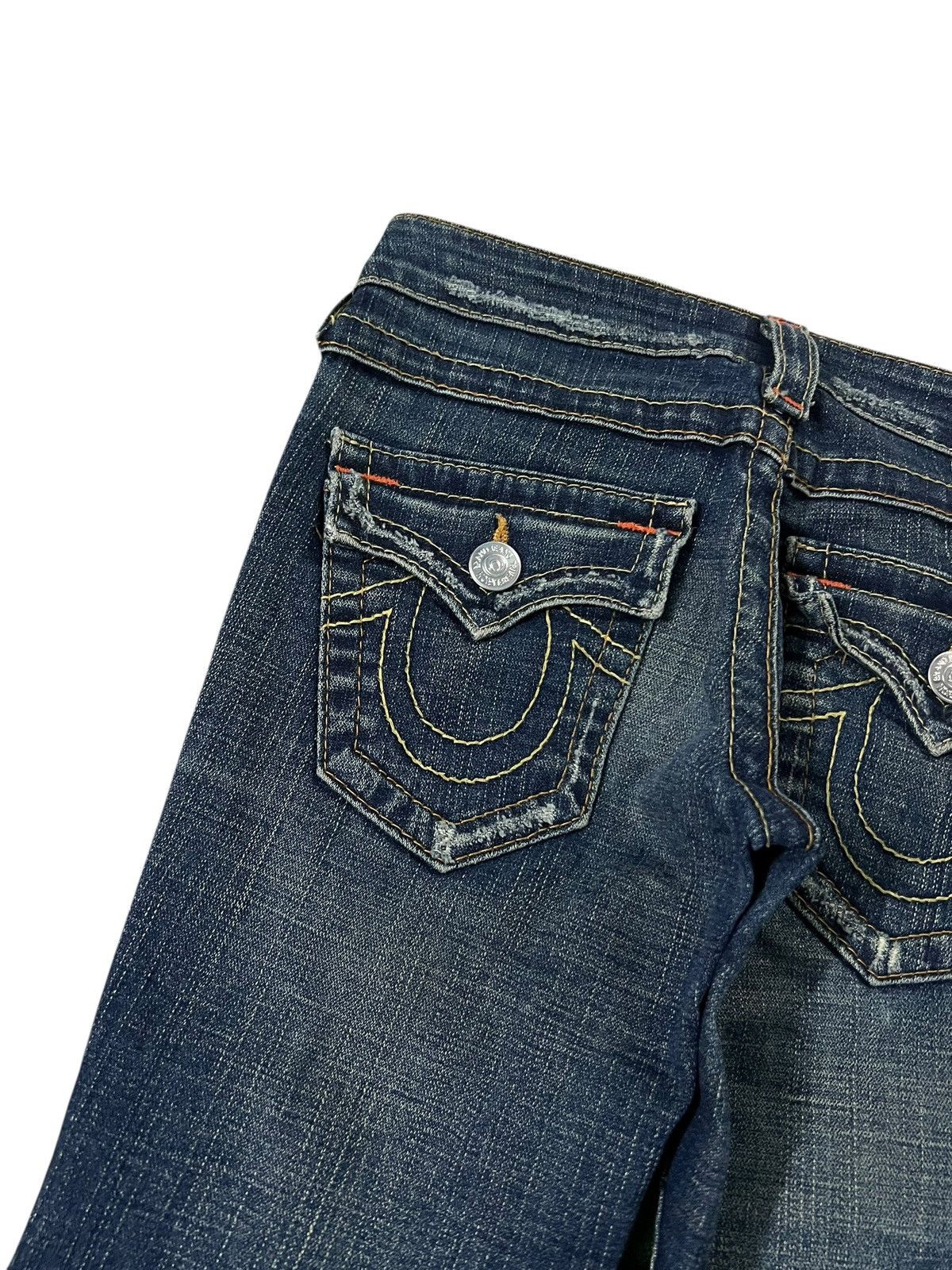 True Religion Flare Jean True Religion Twist Leg Distress Jean Size 27" / US 4 / IT 40 - 14 Thumbnail