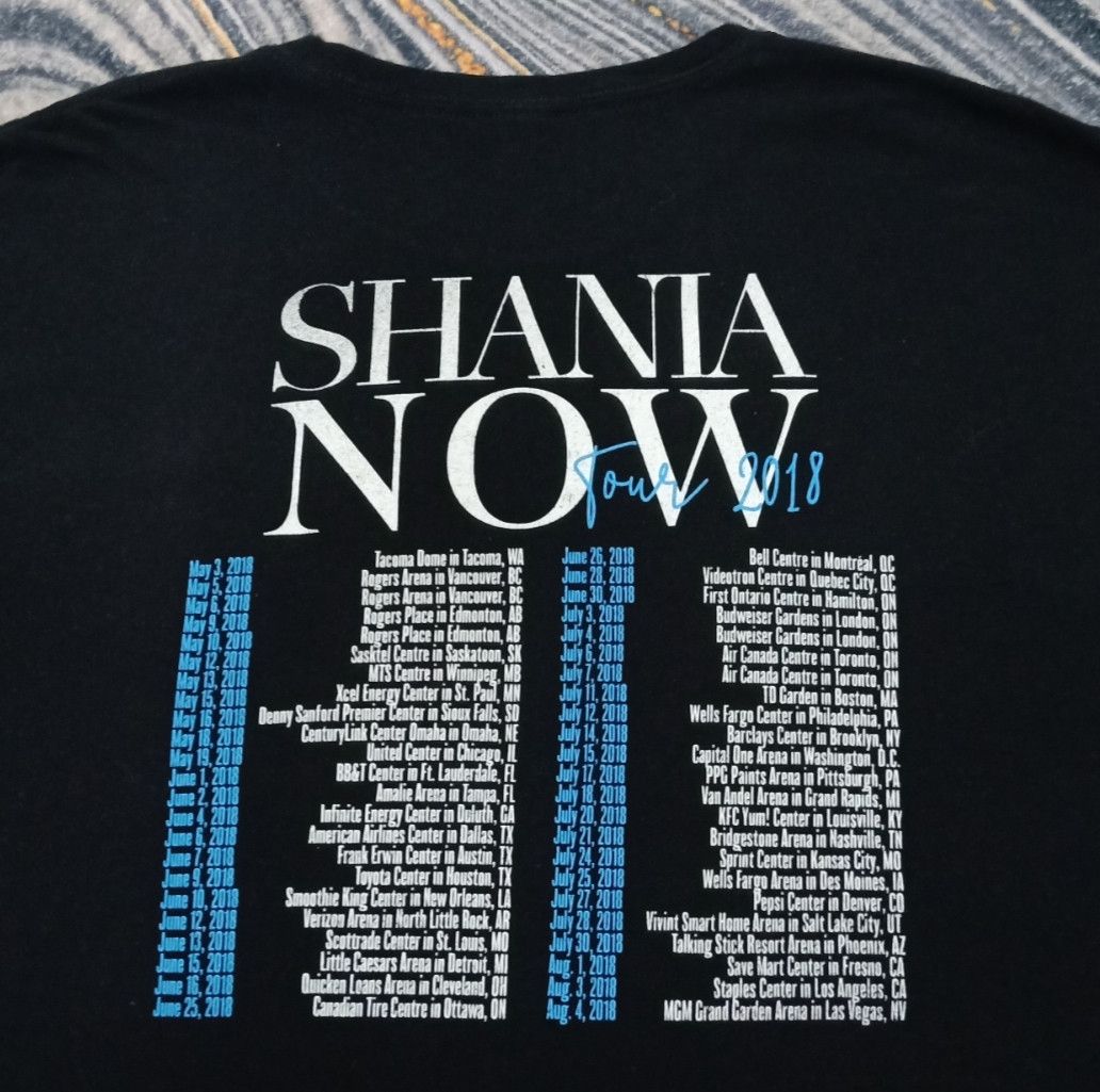 Band Tees Shania Twain : Shania Now Tour 2018 T-shirt Size US XL / EU 56 / 4 - 13 Thumbnail