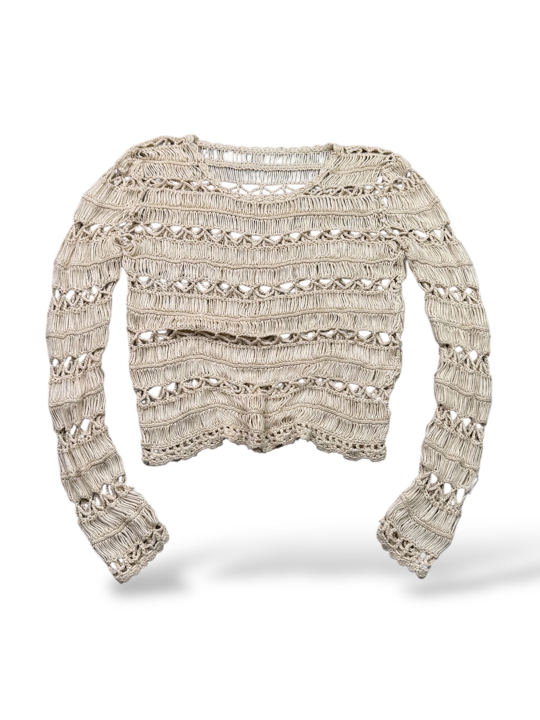 Vintage Vintage Mesh Cropped Sweater W219(V9) Size US S / EU 44-46 / 1 - 1 Thumbnail