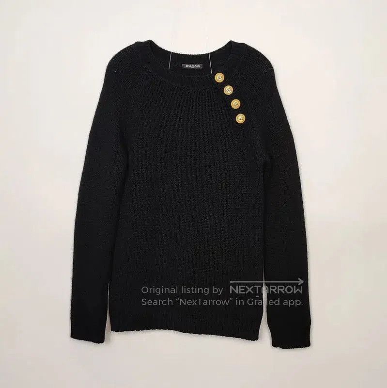 Balmain Balmain Black Wool Women's Knit Sweater . Size M / US 6-8 / IT 42-44 - 1 Thumbnail