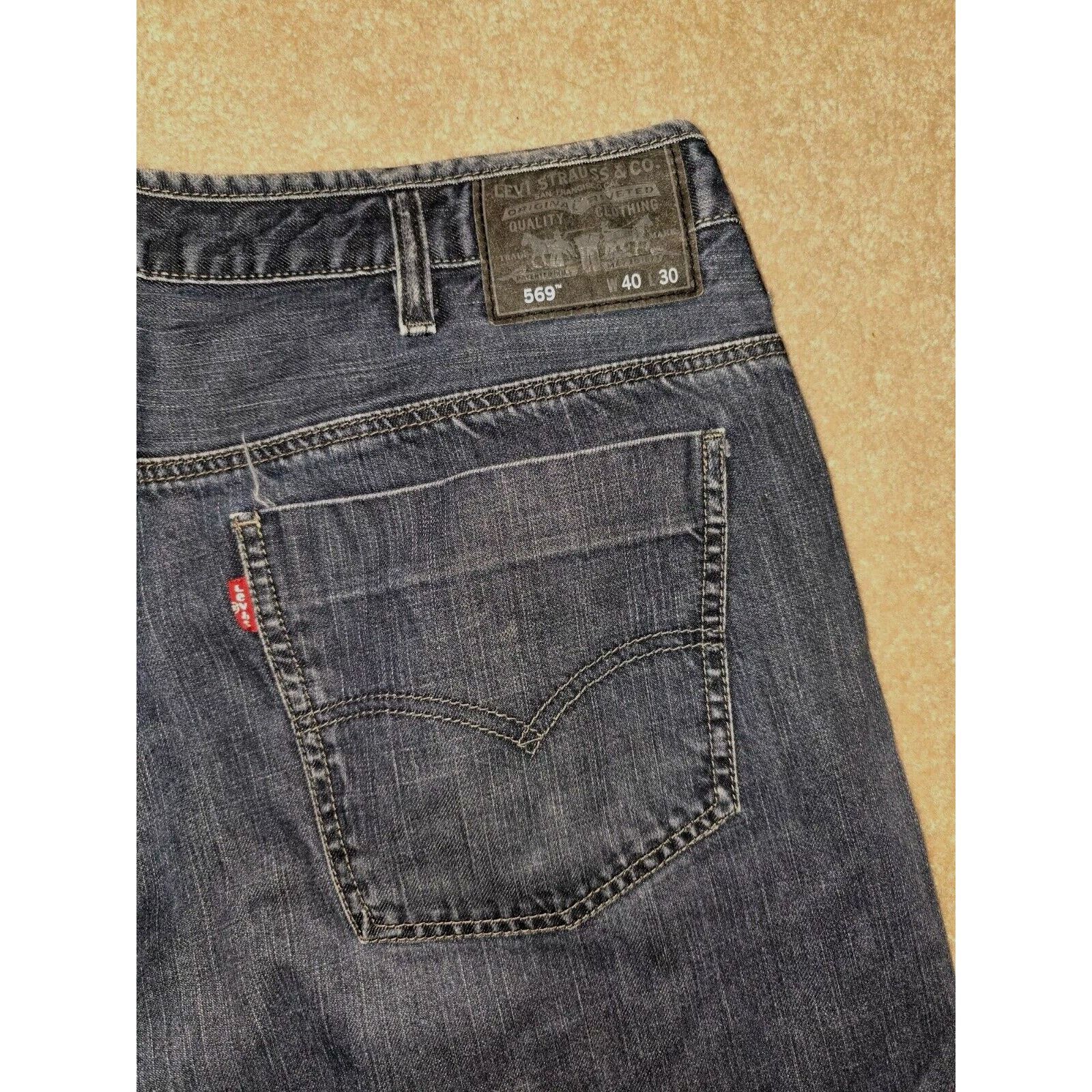 Levi's Levis 569 Jeans Men's 40x30 Loose Straight Classic Size US 40 / EU 56 - 7 Thumbnail