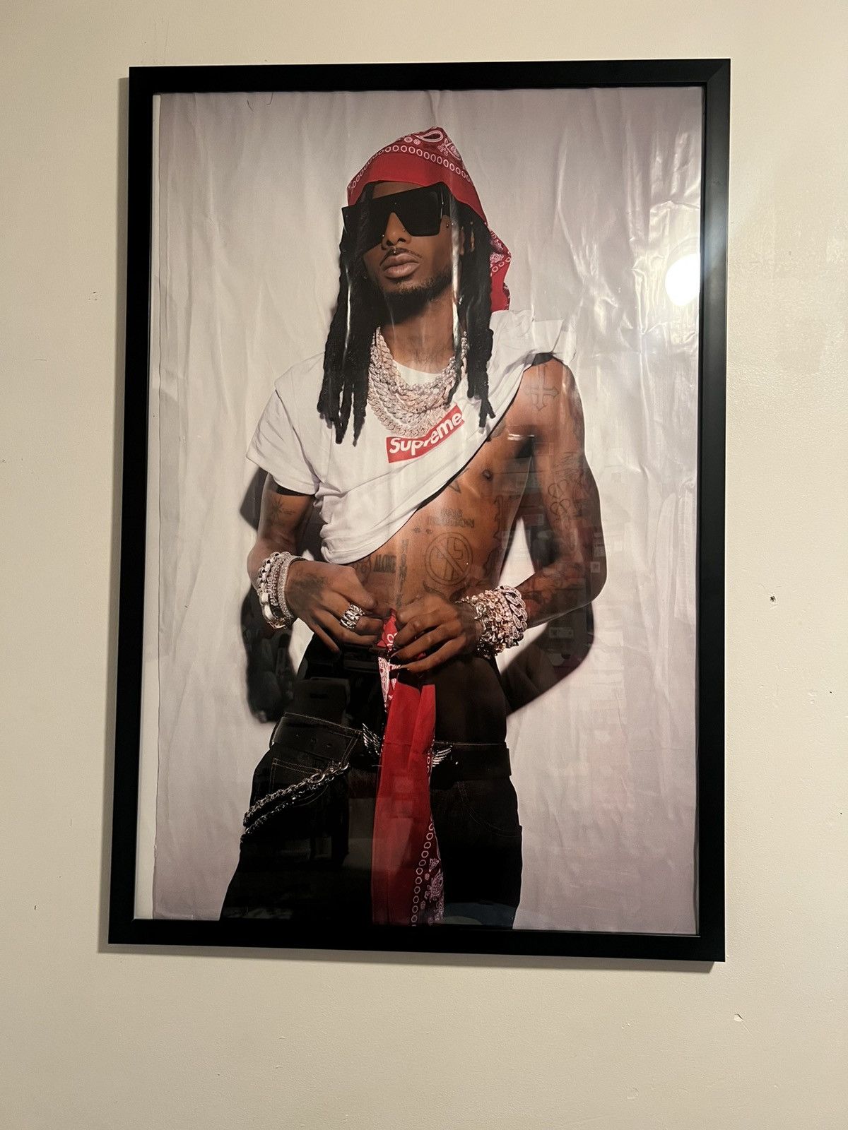 Playboy Carti Supreme ポスター Playboi Carti Supreme FW 2025 RARE Box Logo Exclusive Poster