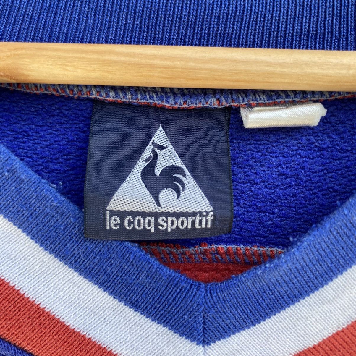 Le Coq Sportif × Vintage 🔥 Vintage Le Coq Sportif Vintage Pullover 90s Big Logo Size US XXL / EU 58 / 5 - 9 Thumbnail