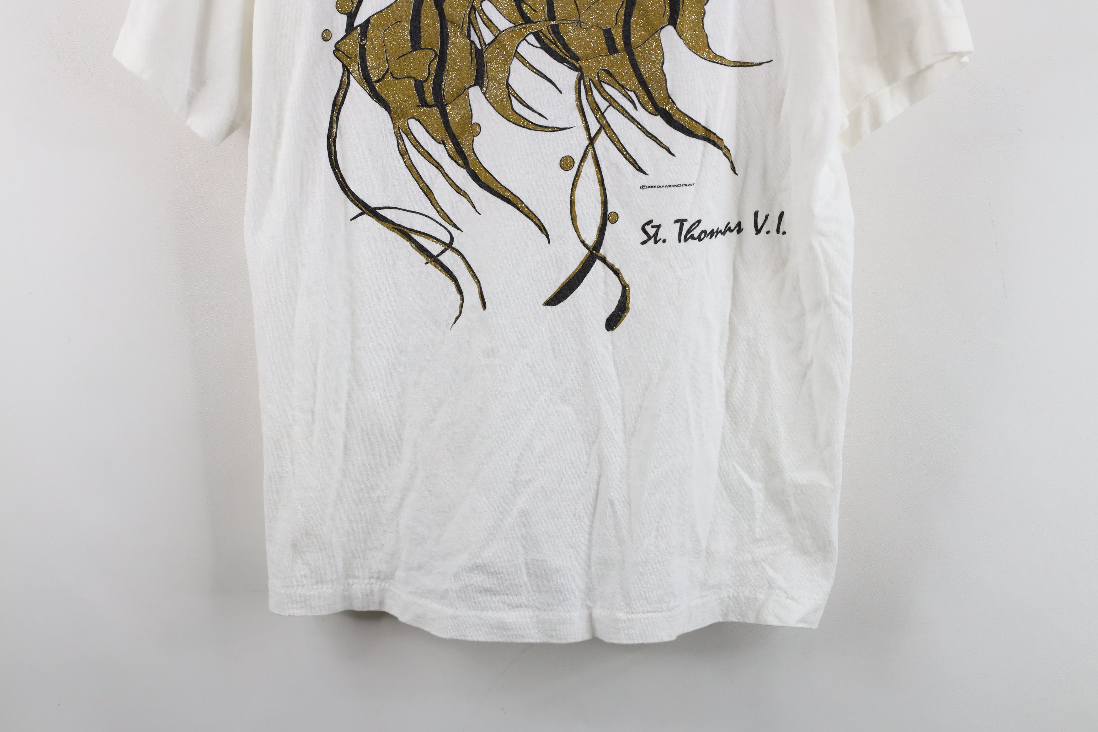 Vintage Vintage 90s Streetwear Islands Metallic Fish T-Shirt USA Size L / US 10 / IT 46 - 3 Thumbnail