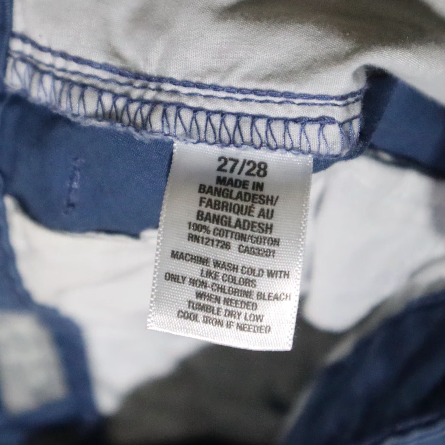 Vintage AeroPostale Pants Women's 28 Blue Chino Slim Straight Cotton Ankle Casual Classic Front Flat Front Pockets Zipper Button Slimming Logo Size 28" / US 6 / IT 42 - 4 Thumbnail
