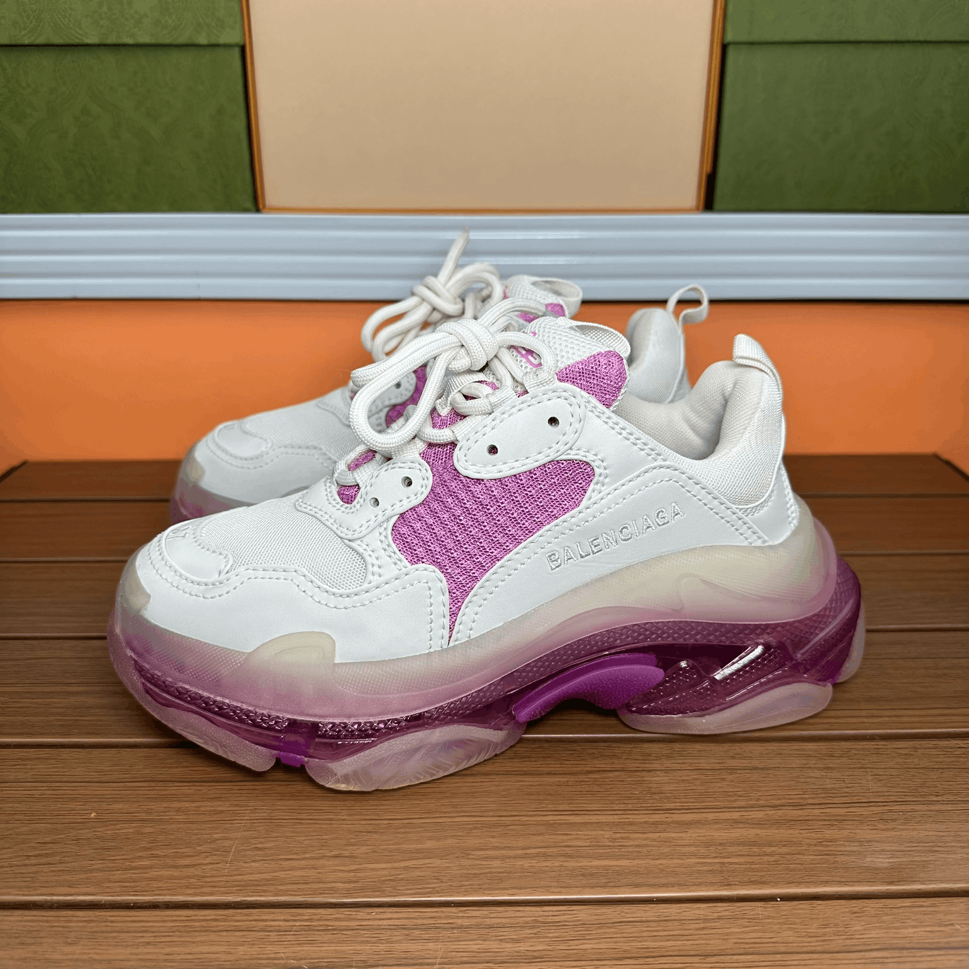 Balenciaga Balenciaga Pink Lowtop Sneakers it_37 Women Size US 7 / IT 37 - 1 Thumbnail