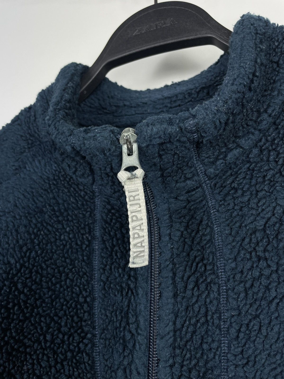 Napapijri Napapijri Fleece Sherpa Jacket 1/4 Zip Pullover Big Logo Size US L / EU 52-54 / 3 - 10 Thumbnail