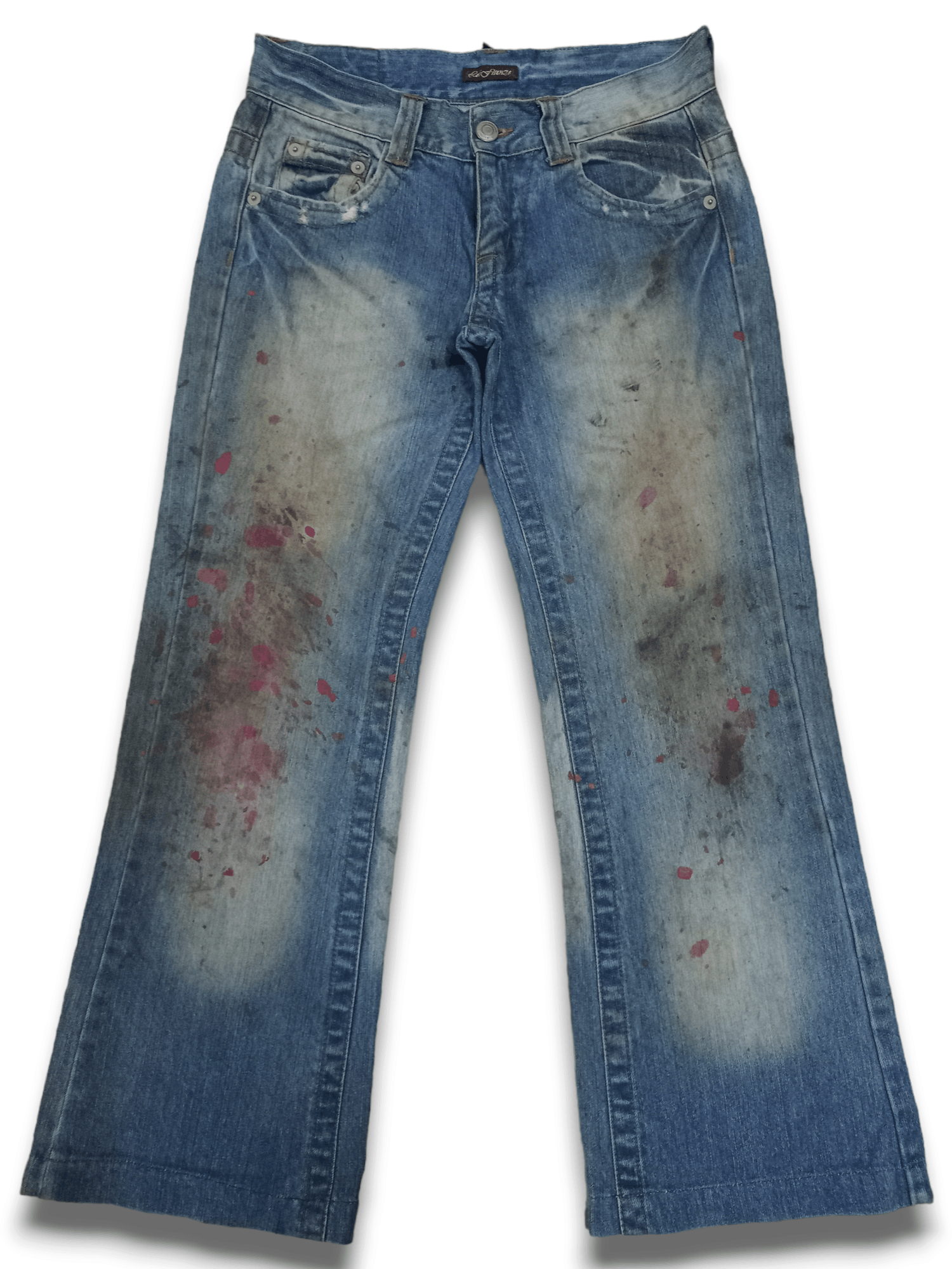 Japanese Brand Vintage Japanese Brand Paint Splatters Grunge Flare Jeans Size US 31 - 1 Thumbnail