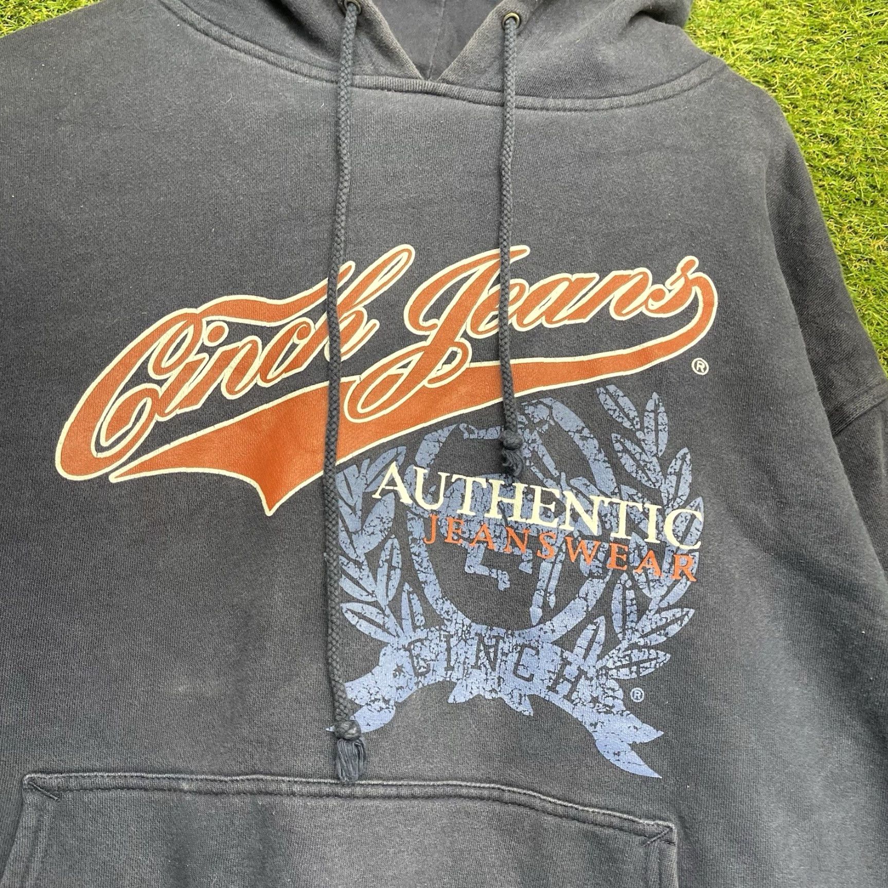 Logo 7 Cinch Hoodie Mens XL Logo Hooded Sweatshirt Blue Embroidered Logo Pullover Cowgirl Workwear Fall Winter Apparel Mens XL Blue Cinch Hoodie Size US XL / EU 56 / 4 - 5 Thumbnail