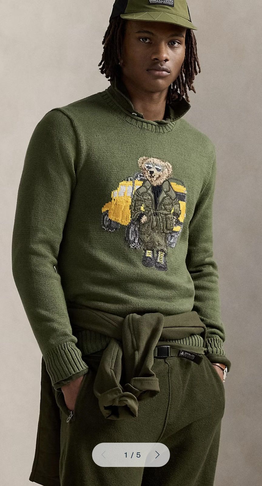 Polo Ralph Lauren RARE NWT Polo Ralph Lauren Camo Defender Bear Sweater Hummer Size US M / EU 48-50 / 2 - 2 Thumbnail