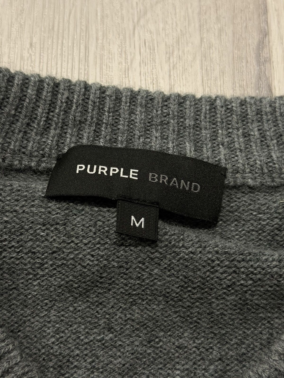 Purple Brand Purple Brand Sweater Regular Fit Heather Grey Size US M / EU 48-50 / 2 - 2 Thumbnail