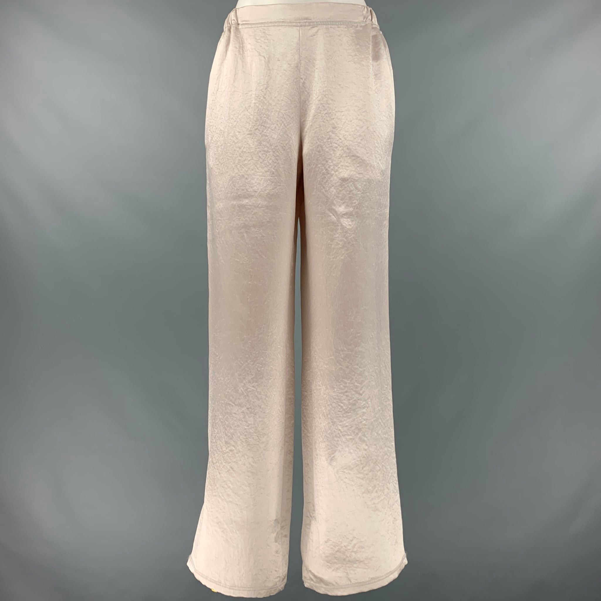 image of Max Mara Beige Acetate Wide Leg Casual Pants, Women's (Size 30)