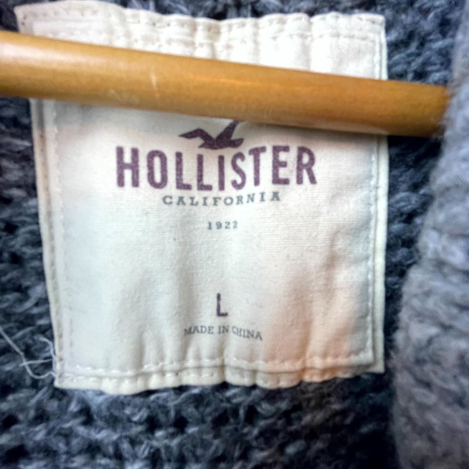 Hollister Hollister Cardigan Sweater Womens Large Gray Y2K Shawl Size L / US 10 / IT 46 - 4 Thumbnail