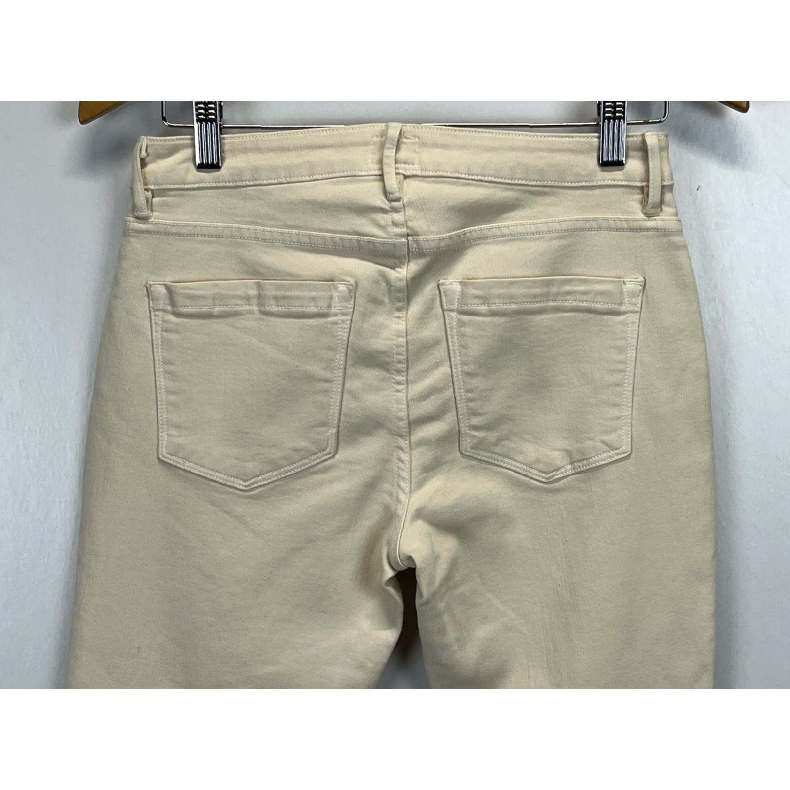 Vintage Ann Mashburn Jeans Womens 26 Cream Denim Bootcut Made In The USA Ivory Ecru USA 90s? Size 26" / US 2 / IT 38 - 4 Thumbnail