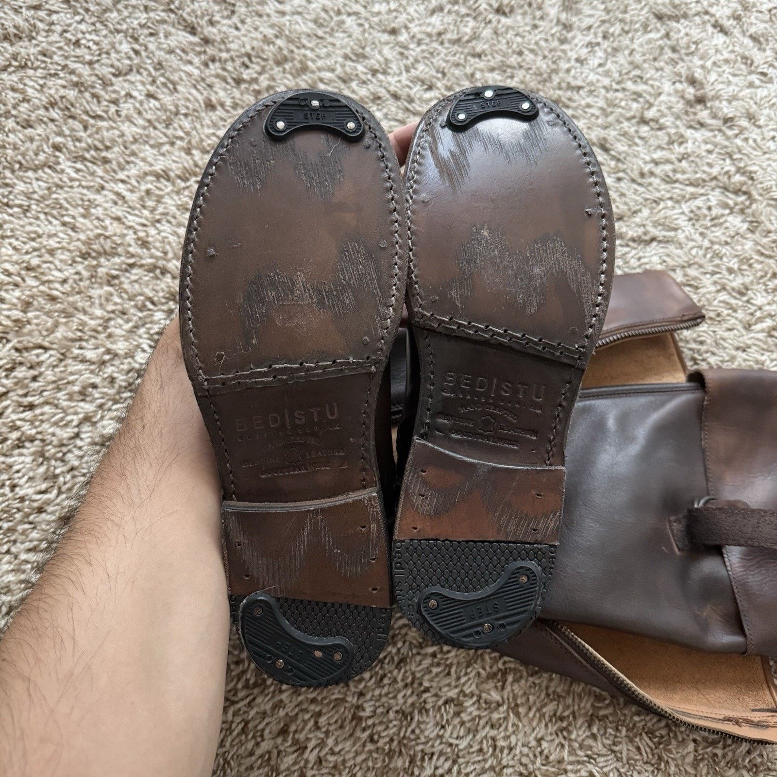 Bed Stu Bed Stu Cobbler Series Riding Boots Brown Leather High Calf Size US 8 / IT 38 - 3 Thumbnail