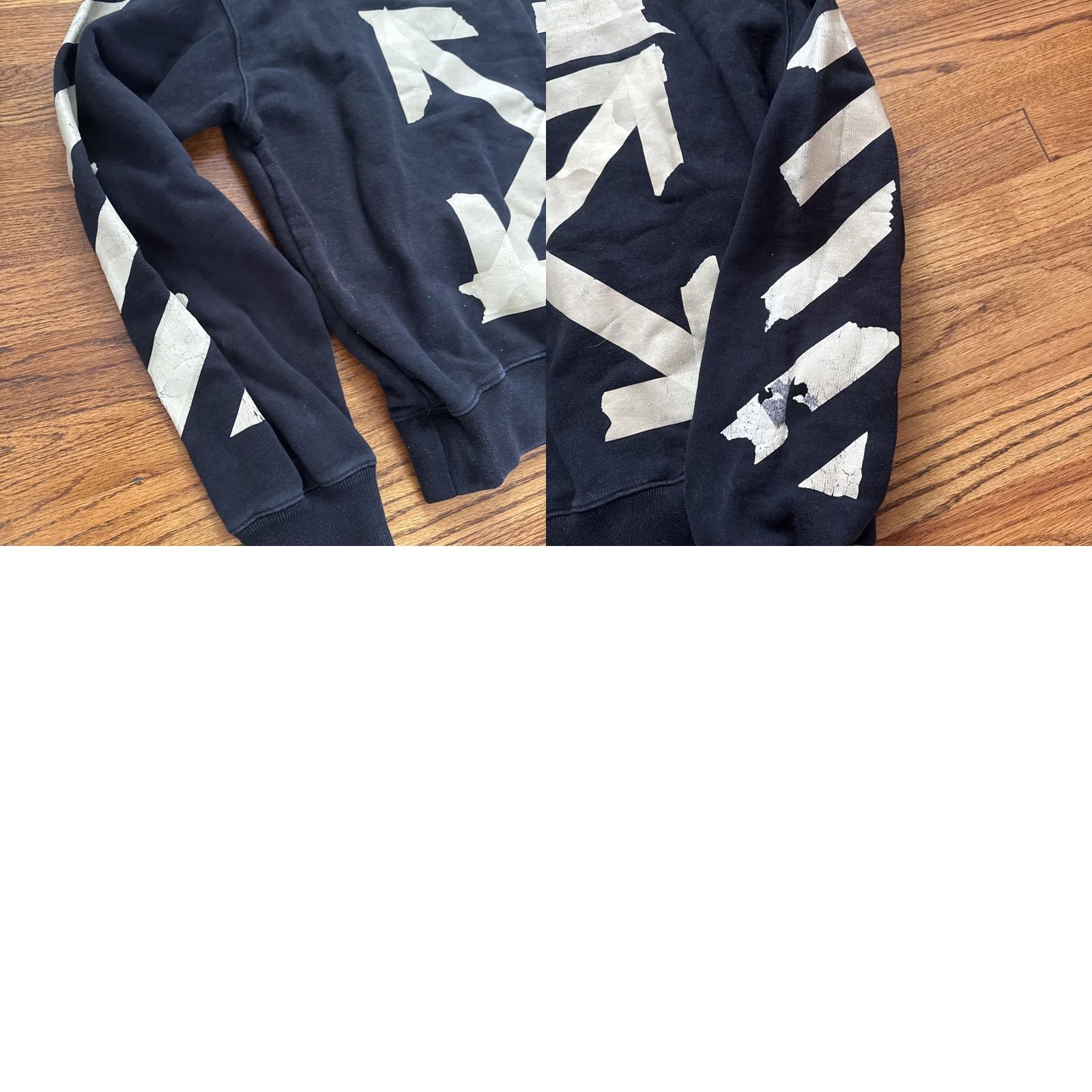 Off-White OFF-WHITE Hoodie Diagonal Arrows Tape C23 Size L Black Mens Pullover Hoodie Size US L / EU 52-54 / 3 - 9 Thumbnail