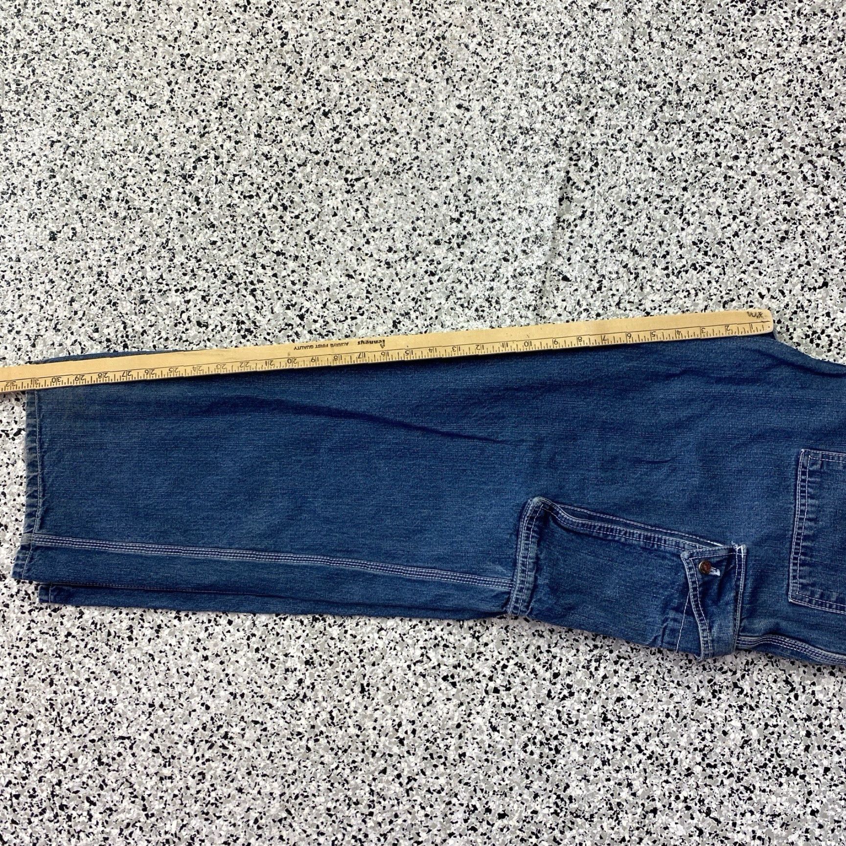 Vintage VINTAGE Wu Wear Jeans Baggy Wide Leg Carpenter Mens 36x32 36x31 Blue Denim GUC Size US 33 - 7 Thumbnail