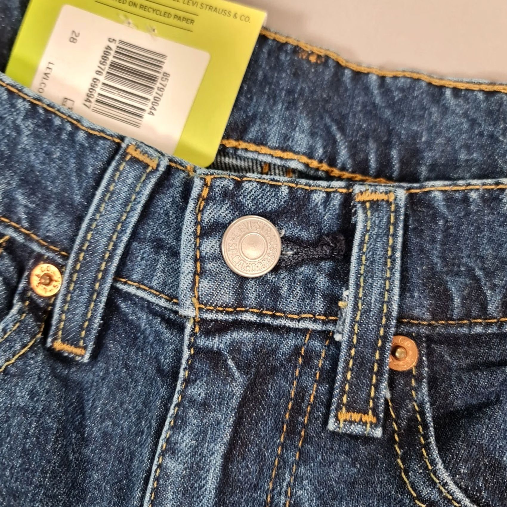 Levi's Levi's 519 Jeans Mens Blue W28 L29 Skinny Zip Fly Stretch Denim 5-Pocket Premium New Size US 28 / EU 44 - 3 Thumbnail