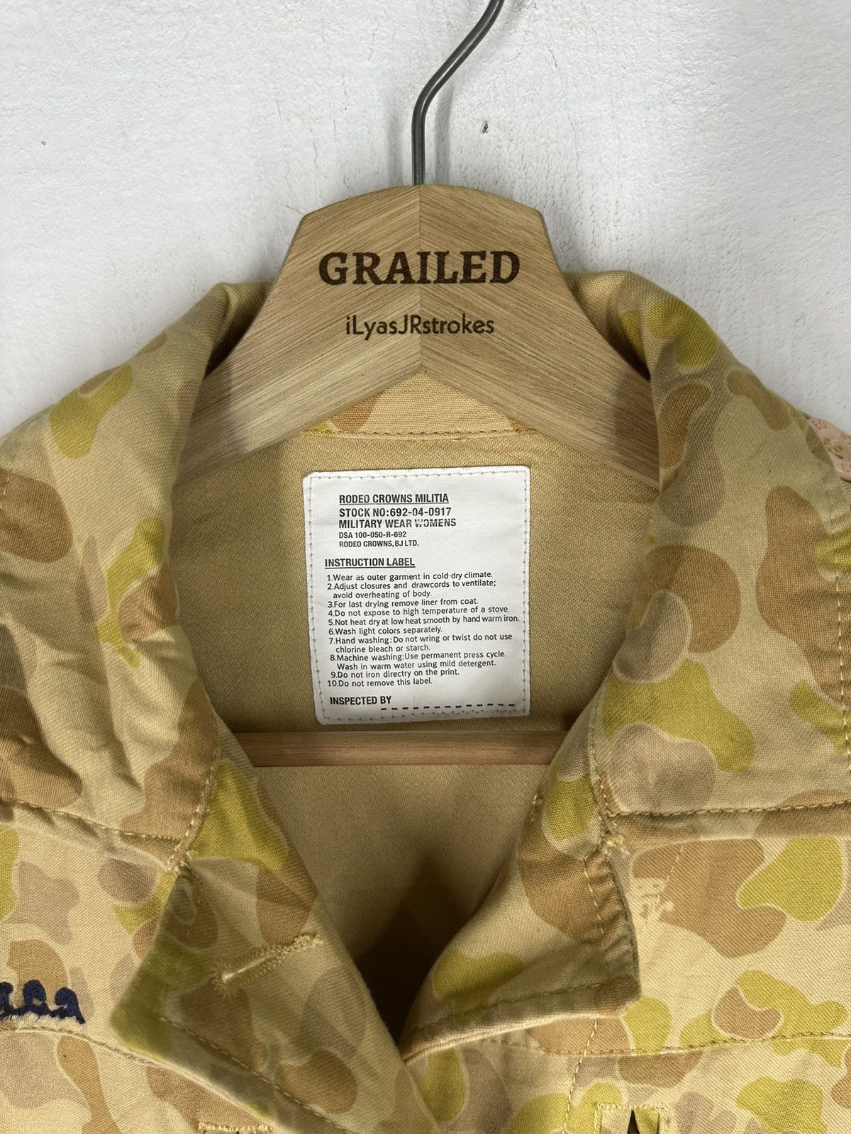 If Six Was Nine × Japanese Brand Vintage Camo Rodeo Crowns Girl Camp Rock 2004 Denim Jacket Size US M / EU 48-50 / 2 - 16 Thumbnail