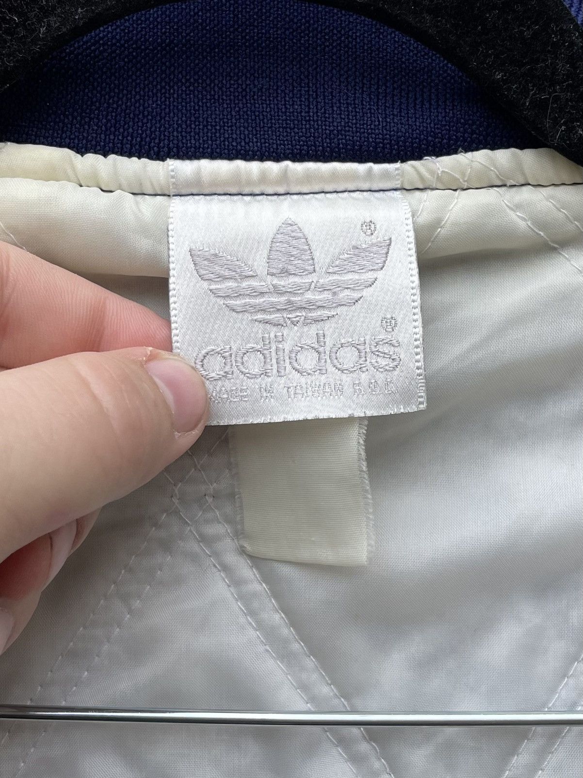 Adidas Vintage 80s 90s Team Adidas Originals Blue Satin Bombe Size US L / EU 52-54 / 3 - 2 Thumbnail