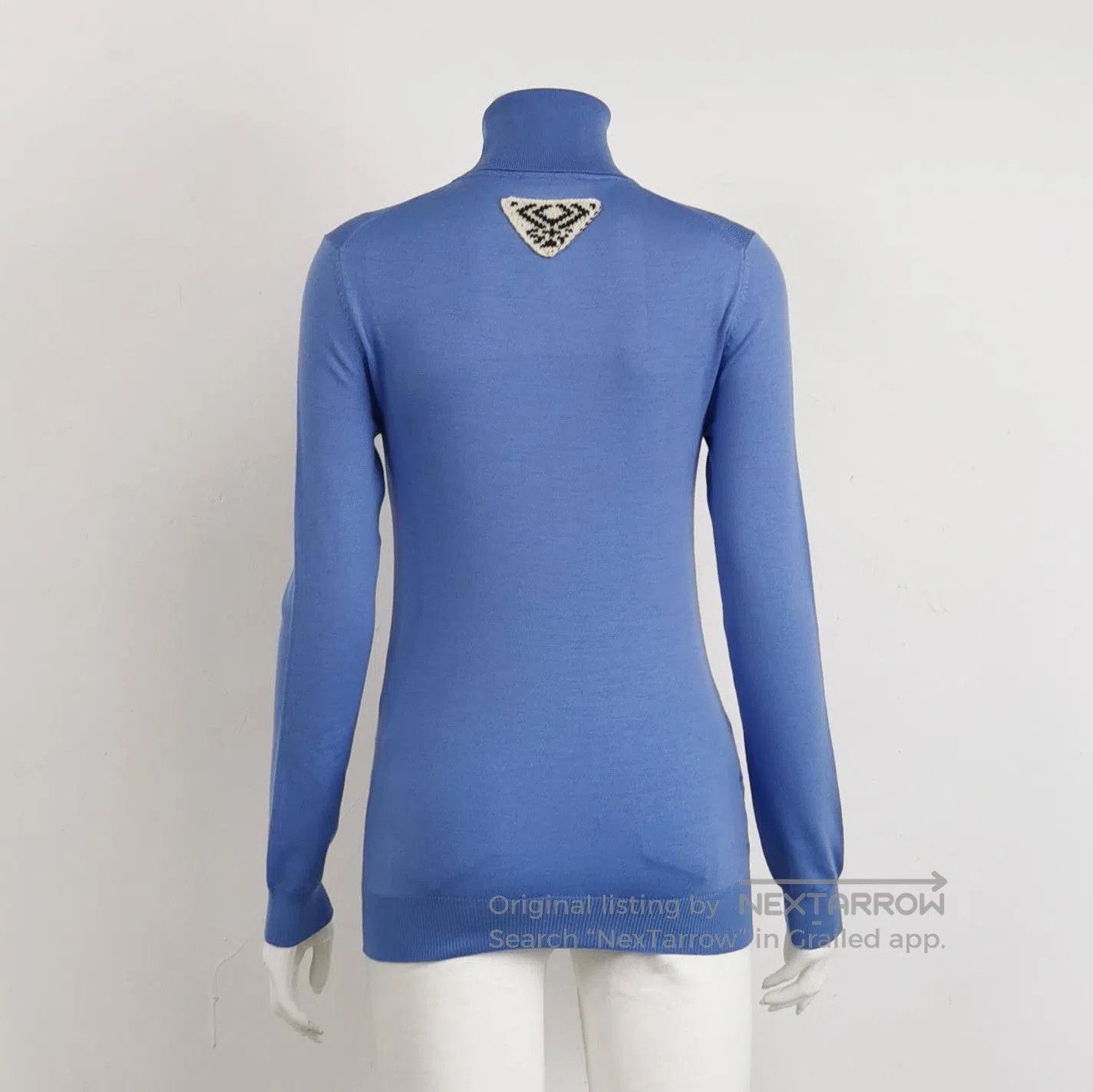 Prada Prada Blue Wool Blend Turtleneck Sweater . Size XS / US 0-2 / IT 36-38 - 2 Thumbnail