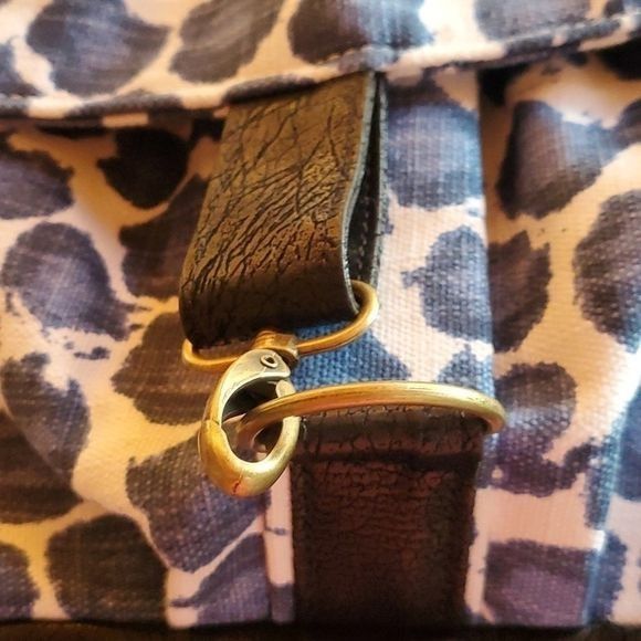 Vintage Rebekah Scott Designs Blue Leopard Petal Inside Lining Fabri Size ONE SIZE - 6 Thumbnail