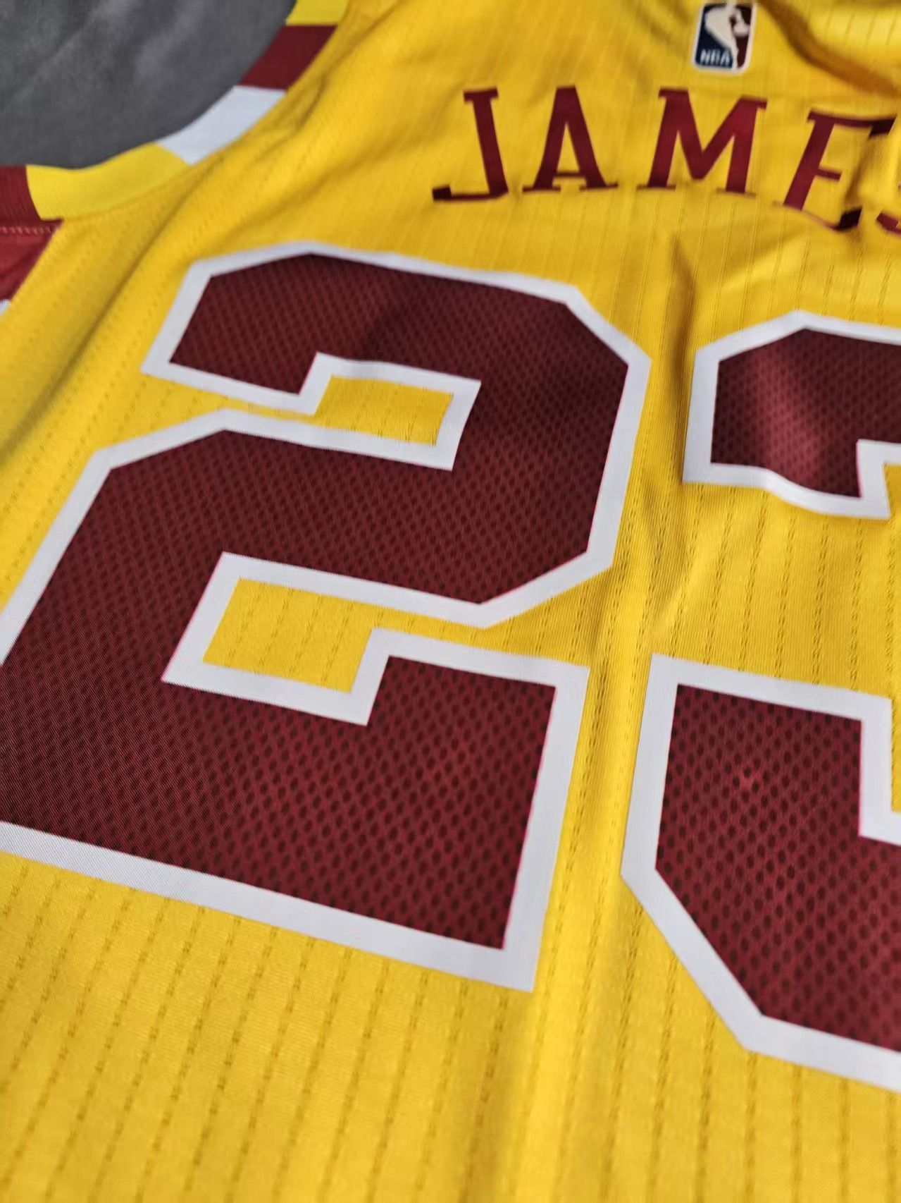 NBA #23 LeBron James Jersey Cavaliers Yellow Size US L / EU 52-54 / 3 - 5 Thumbnail