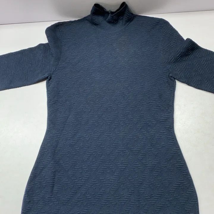 Fendi Fendi Blue High Neck Long Sleeve Dress -2507 Size L / US 10 / IT 46 - 9 Thumbnail