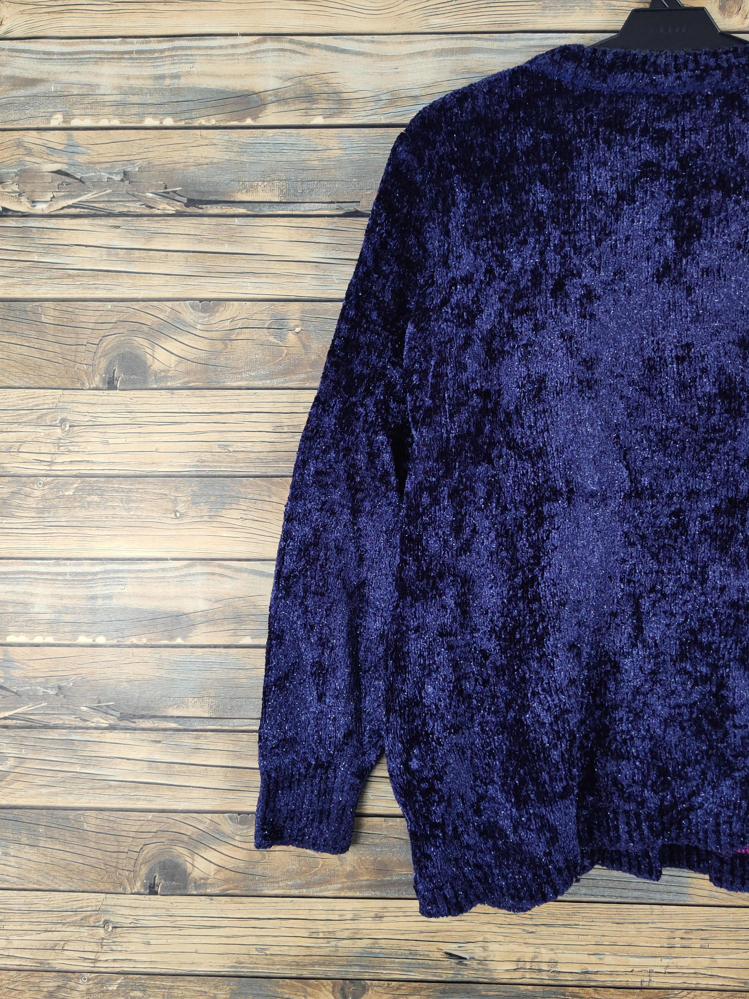 Vintage Leece Purple Knitwear Sweatshirts vintage art #W2031 Size US L / EU 52-54 / 3 - 8 Thumbnail