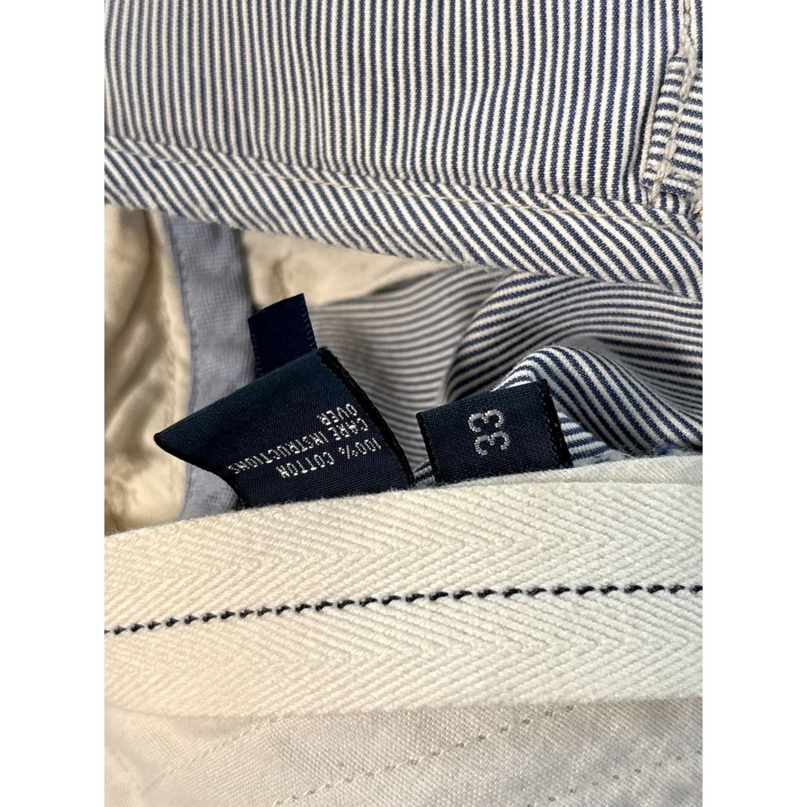 Polo Ralph Lauren VINTAGE Polo Ralph Lauren Shorts Mens 33 Seersucker Cargo Military Paratrooper Casual Travel Workwear Blue 100% Cotton Zip Size US XS / EU 42 / 0 - 7 Thumbnail