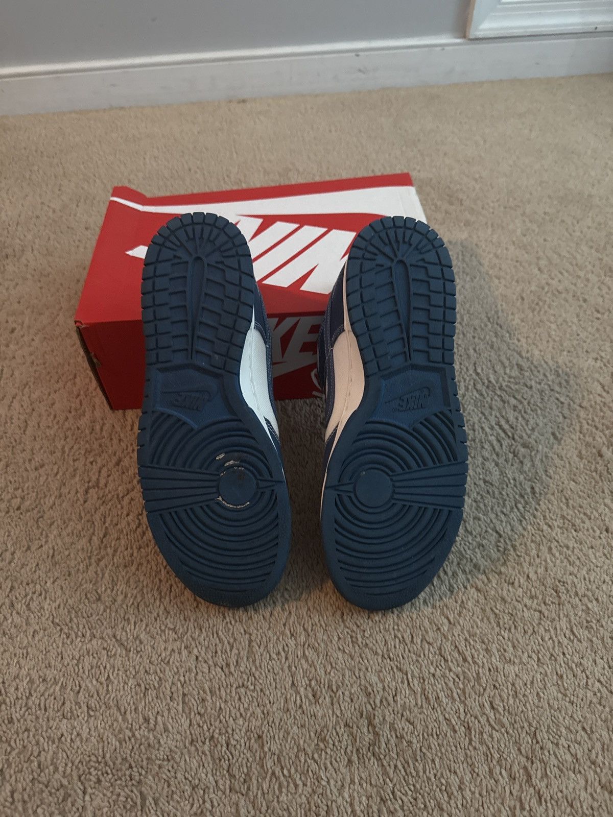 Nike Blue and White Nike Dunks Size US 11 / EU 44 - 5 Thumbnail