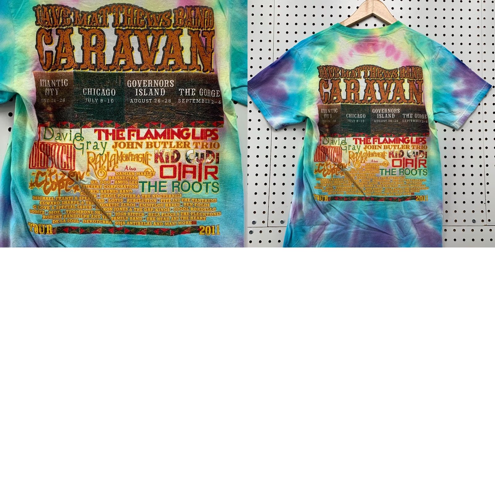 Hanes Dave Matthews Band Shirt Tie Dye 2011 Adult Small Music Rock TEE 17x26 Size US S / EU 44-46 / 1 - 11 Thumbnail