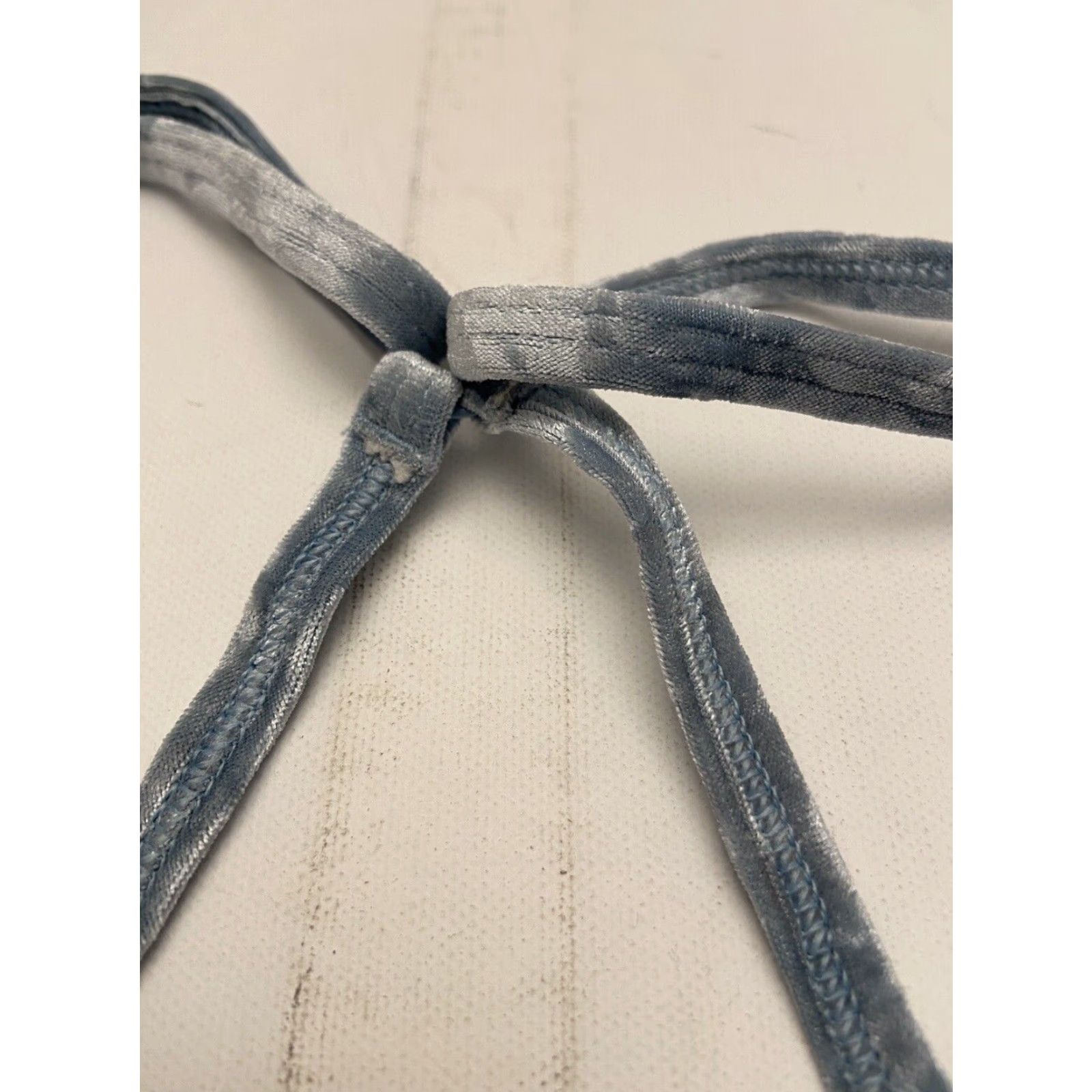 Vintage Aerie Bralette Women XS Velvet Blue Crop Halter Womens Size XS / US 0-2 / IT 36-38 - 6 Thumbnail