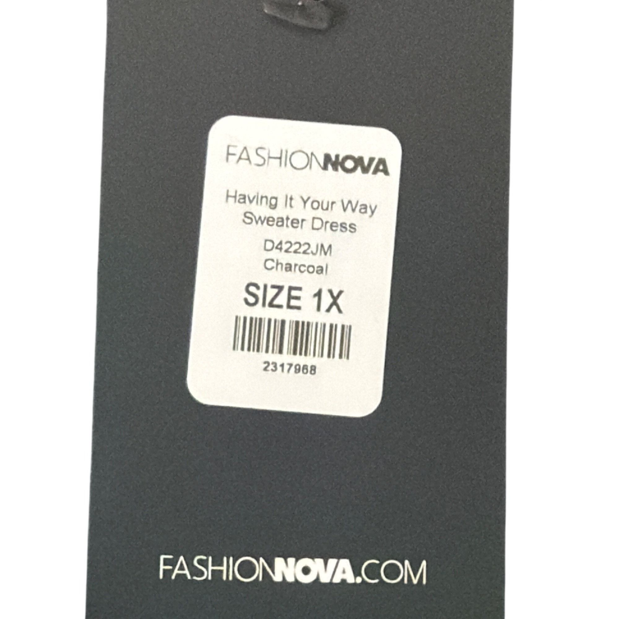 Fashion Nova Fashion Nova Having It Your Way Ribbed Sweater Dress Charcoa Size XL / US 12-14 / IT 48-50 - 7 Thumbnail