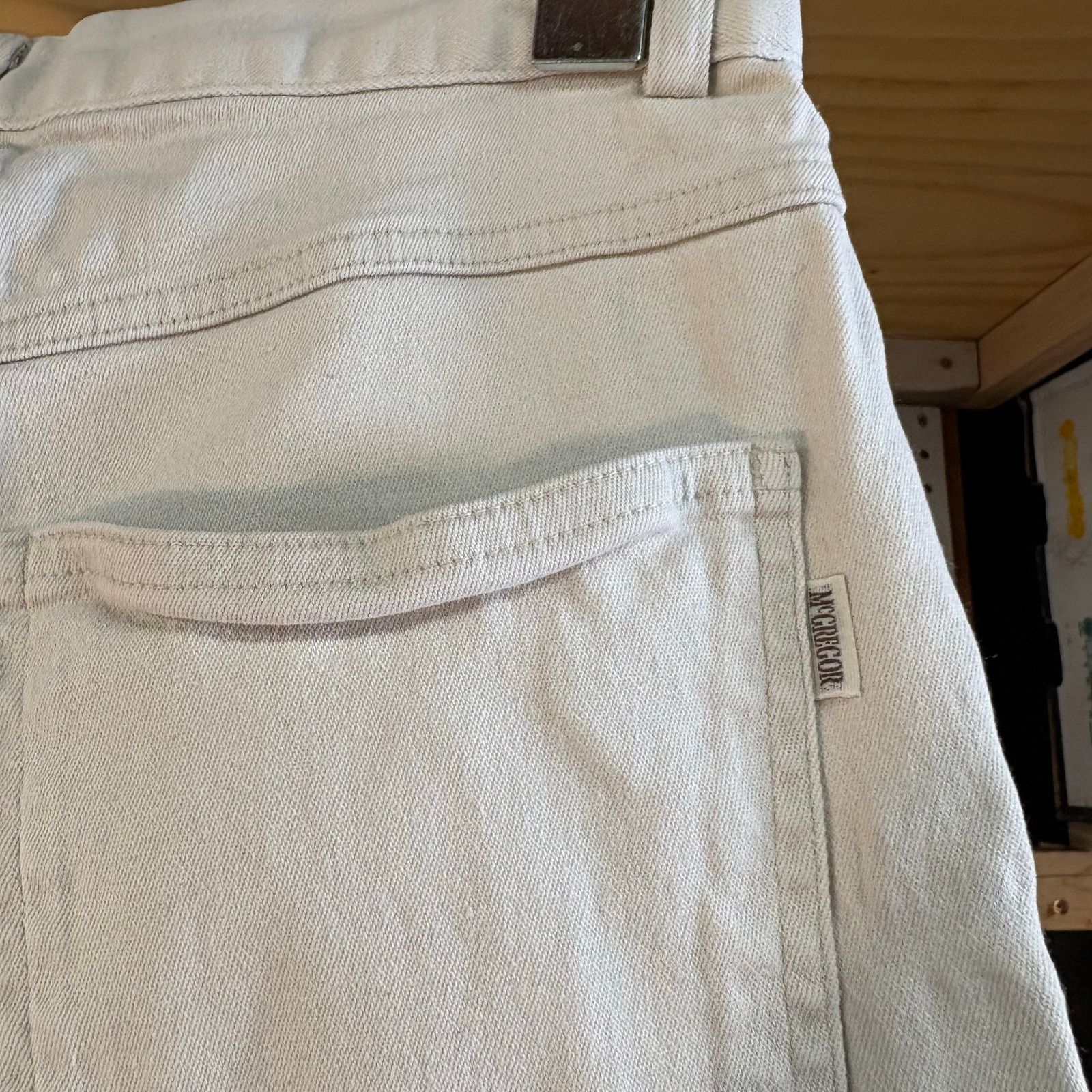 McGregor McGREGOR Beige White Chino Work Pants Vintage 90s Size 26" / US 2 / IT 38 - 6 Thumbnail