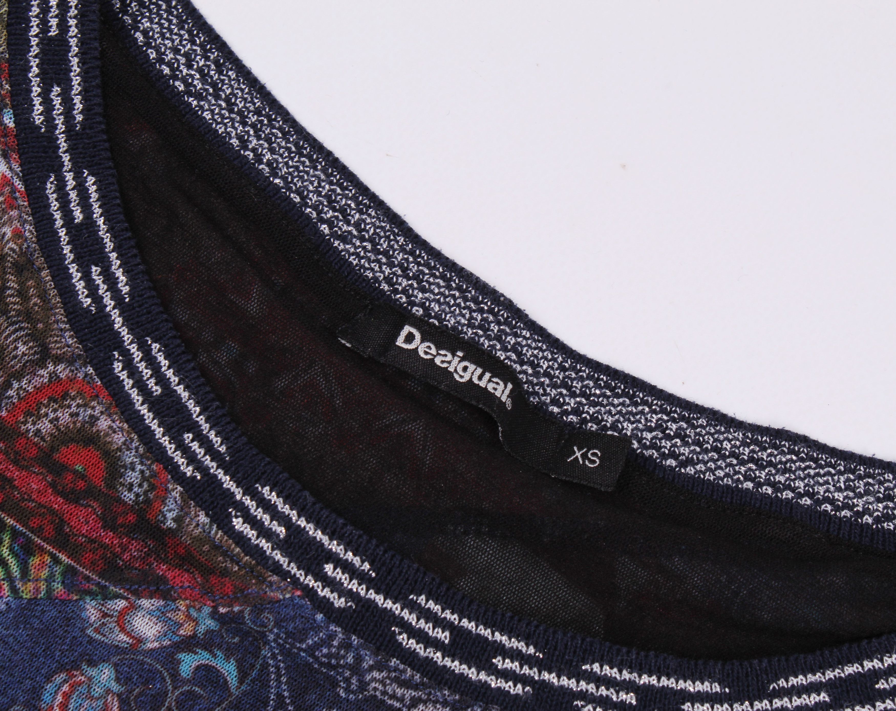Desigual Desigual Multicolor Boho Mesh T-shirt Size XS / US 0-2 / IT 36-38 - 6 Thumbnail