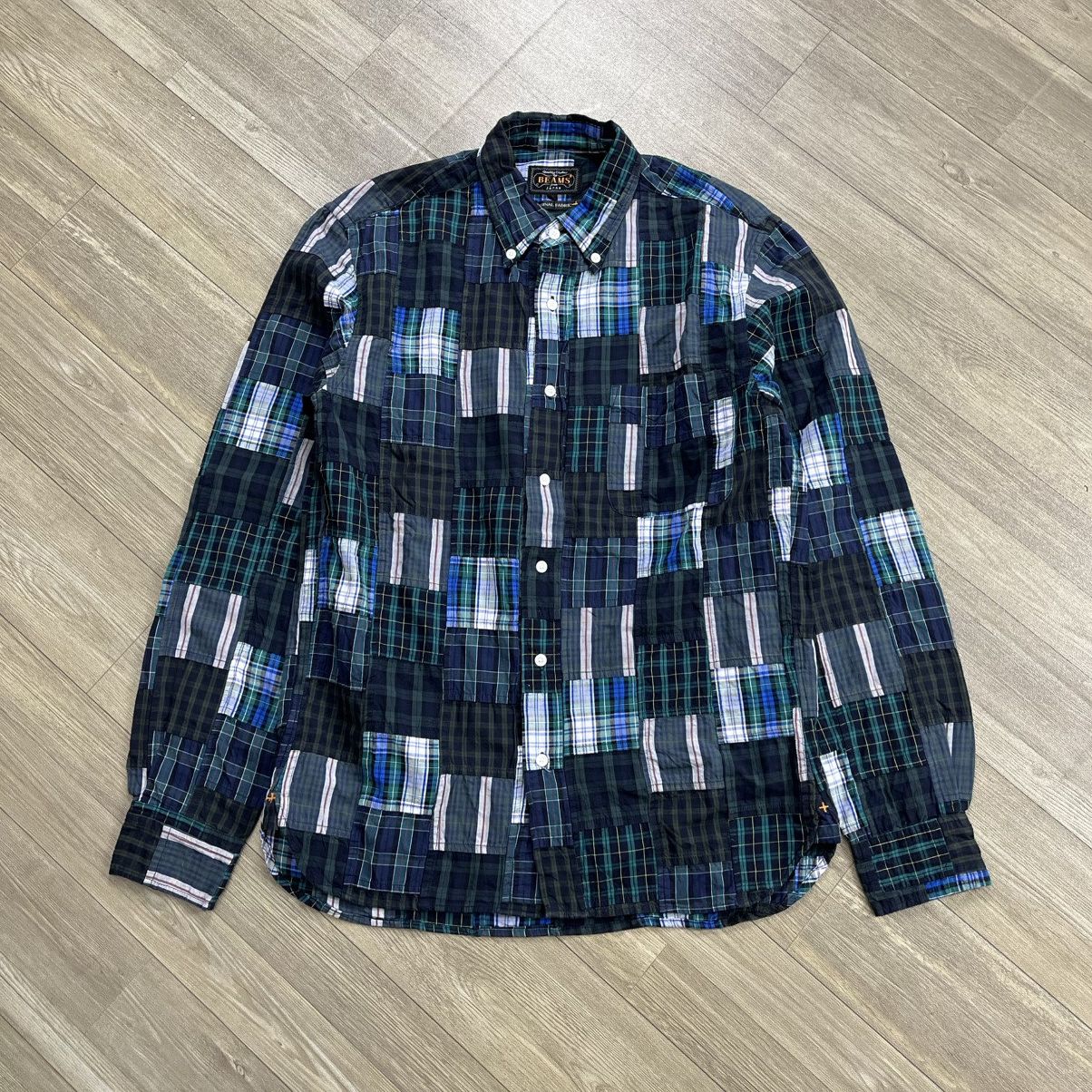 Beams Plus 2000s Beams Plus Japan Patchwork Plaid Western Shirt Size US M / EU 48-50 / 2 - 1 Thumbnail