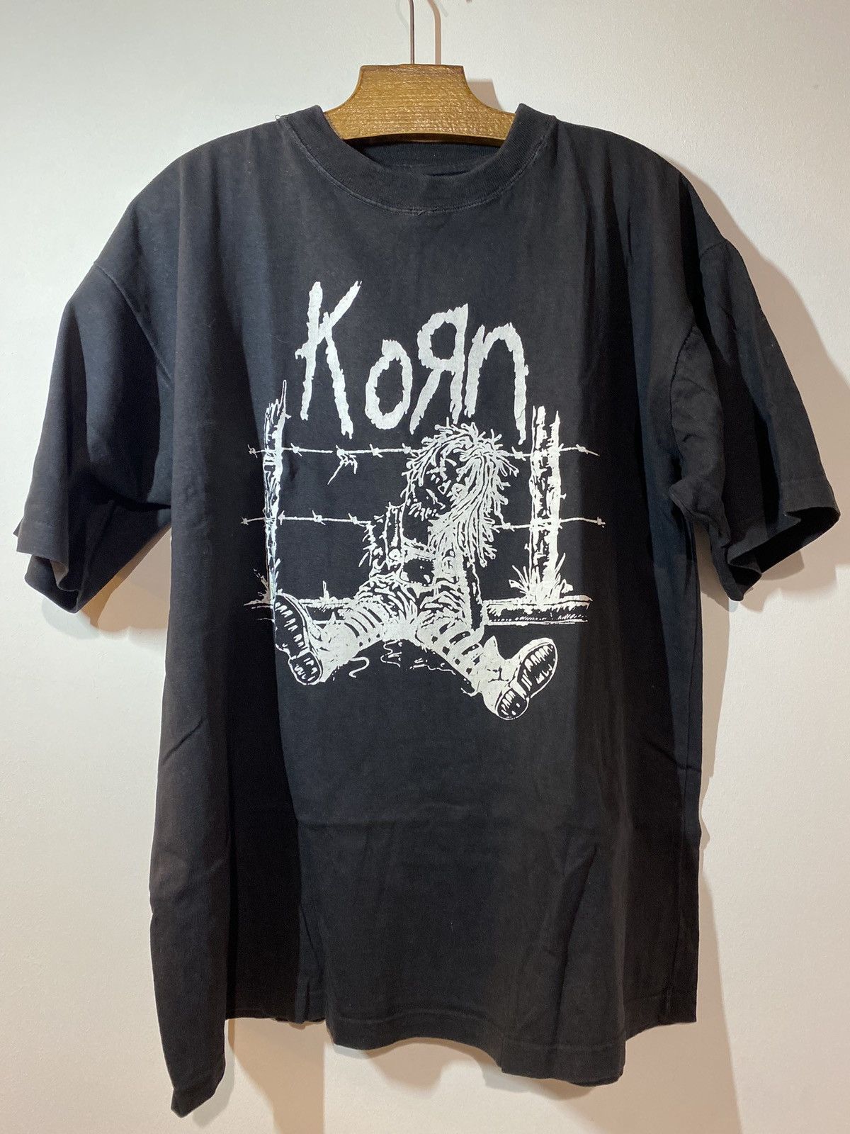 Band Tees × Vintage Vintage Korn Shirt 90s barbed wire dolls Size US XL / EU 56 / 4 - 1 Thumbnail