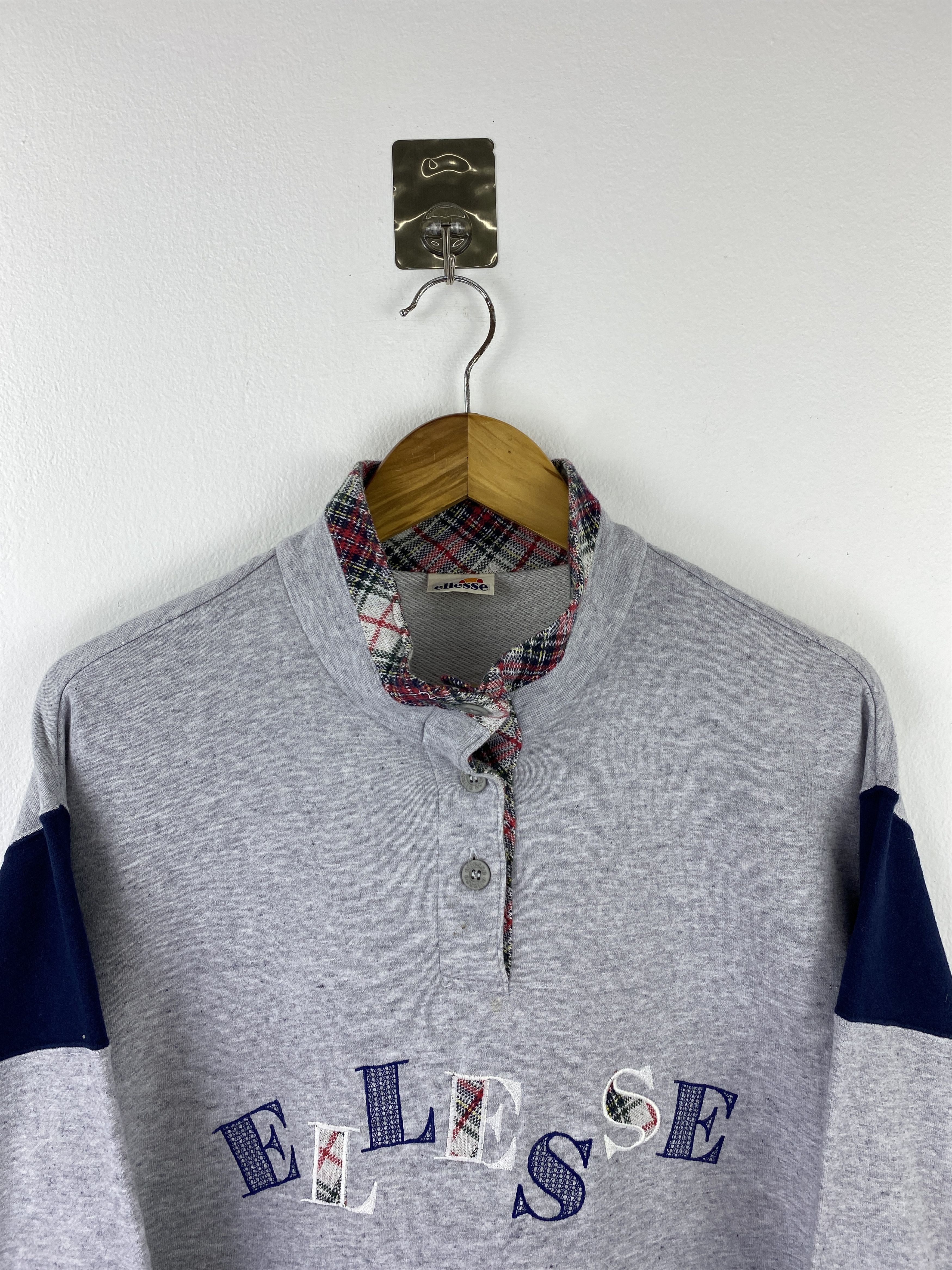 Ellesse Vintage 90s Ellesse Button Up Sweatshirt SH0493 Size L / US 10 / IT 46 - 2 Thumbnail