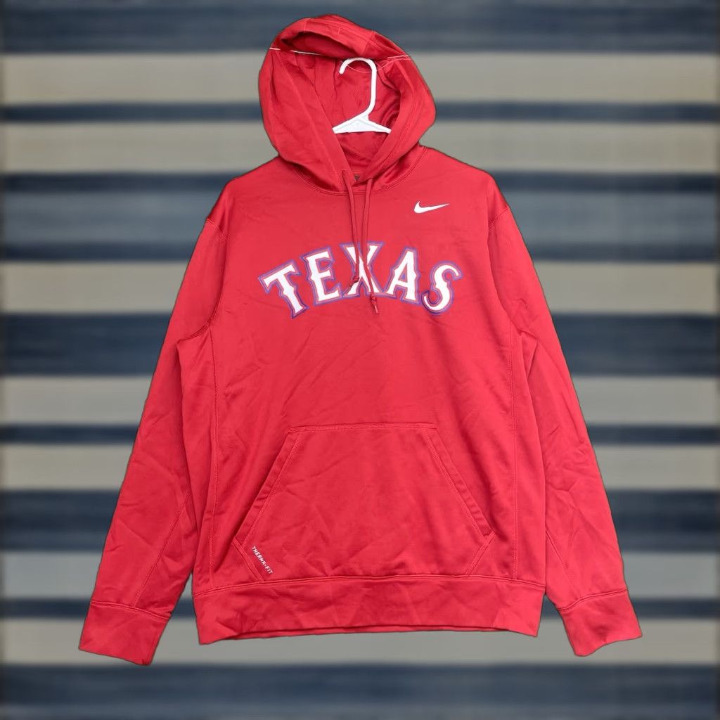 Nike Nike Texas Houston Sweatshirt Mens Medium Therma-Fit Red Swoosh Kuimi Hoodie Size US M / EU 48-50 / 2 - 1 Thumbnail